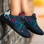 Fairy Floral Unicorn Pattern Print Sport Shoes GearFrost