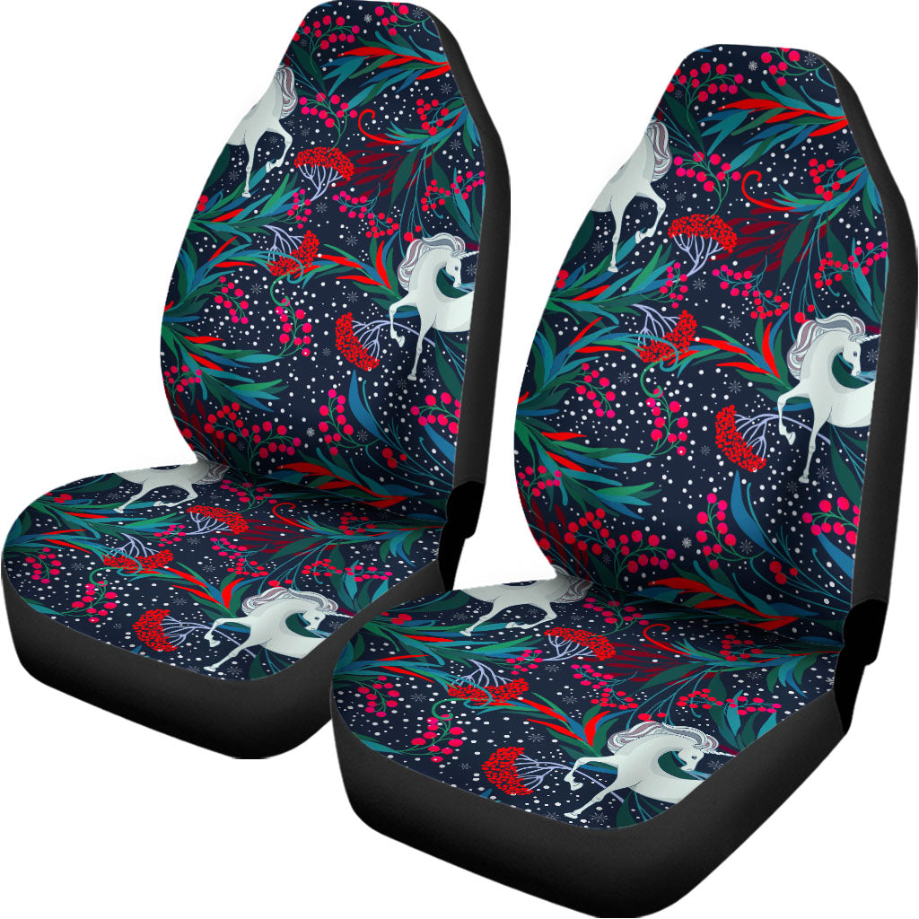Fairy Floral Unicorn Pattern Print Universal Fit Car Seat Covers