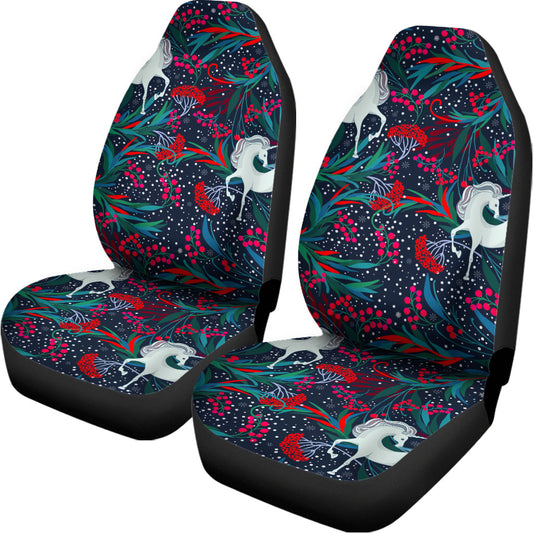 Fairy Floral Unicorn Pattern Print Universal Fit Car Seat Covers