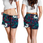 Fairy Floral Unicorn Pattern Print Women's Shorts