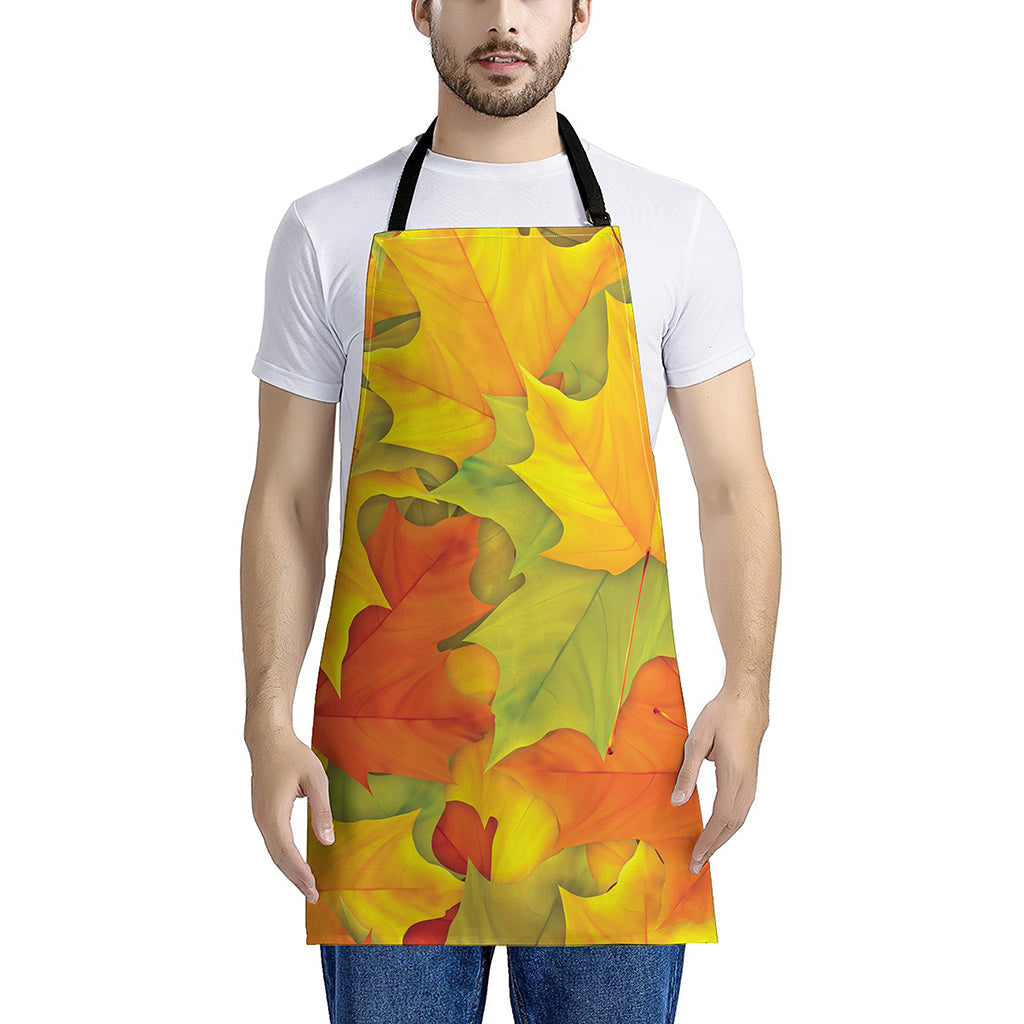 Fall Autumn Maple Leaves Print Apron