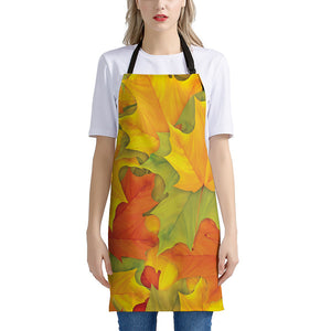 Fall Autumn Maple Leaves Print Apron