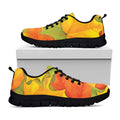Fall Autumn Maple Leaves Print Black Running Shoes