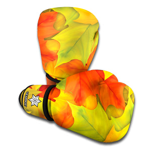 Fall Autumn Maple Leaves Print Boxing Gloves