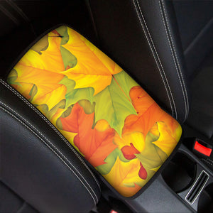 Fall Autumn Maple Leaves Print Car Center Console Cover