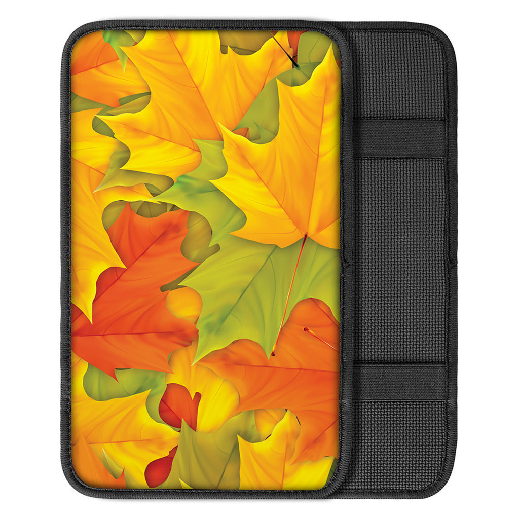 Fall Autumn Maple Leaves Print Car Center Console Cover