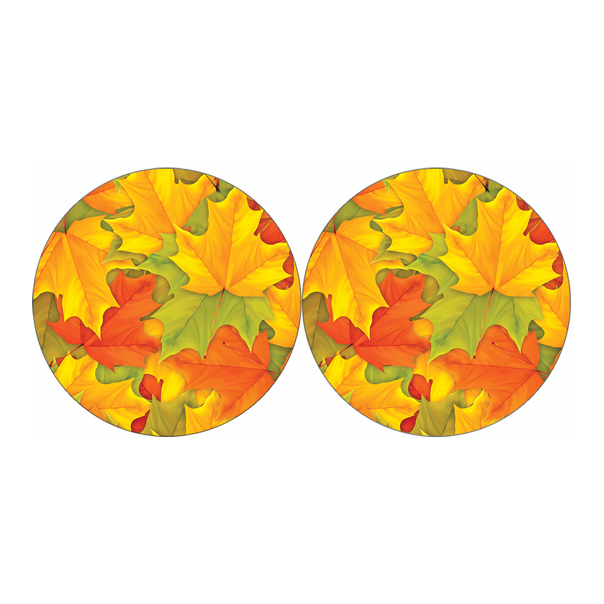 Fall Autumn Maple Leaves Print Car Coasters