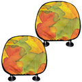 Fall Autumn Maple Leaves Print Car Headrest Covers