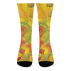 Fall Autumn Maple Leaves Print Crew Socks