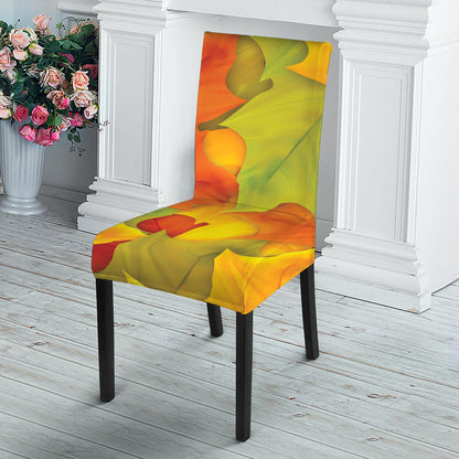 Fall Autumn Maple Leaves Print Dining Chair Slipcover