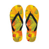 Fall Autumn Maple Leaves Print Flip Flops