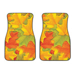 Fall Autumn Maple Leaves Print Front Car Floor Mats