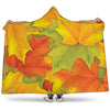 Fall Autumn Maple Leaves Print Hooded Blanket