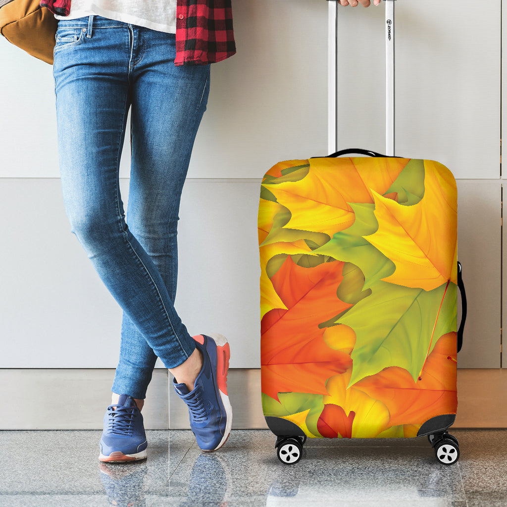 Fall Autumn Maple Leaves Print Luggage Cover