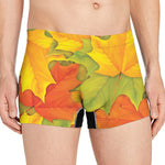 Fall Autumn Maple Leaves Print Men's Boxer Briefs