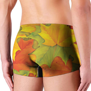 Fall Autumn Maple Leaves Print Men's Boxer Briefs