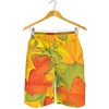 Fall Autumn Maple Leaves Print Men's Shorts