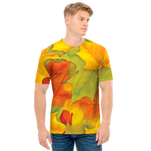 Fall Autumn Maple Leaves Print Men's T-Shirt