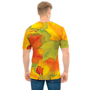 Fall Autumn Maple Leaves Print Men's T-Shirt