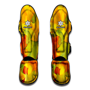 Fall Autumn Maple Leaves Print Muay Thai Shin Guard