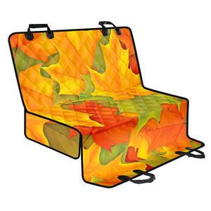 Fall Autumn Maple Leaves Print Pet Car Back Seat Cover