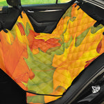 Fall Autumn Maple Leaves Print Pet Car Back Seat Cover