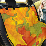 Fall Autumn Maple Leaves Print Pet Car Back Seat Cover