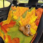 Fall Autumn Maple Leaves Print Pet Car Back Seat Cover