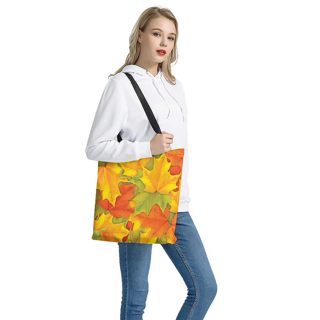 Fall Autumn Maple Leaves Print Tote Bag