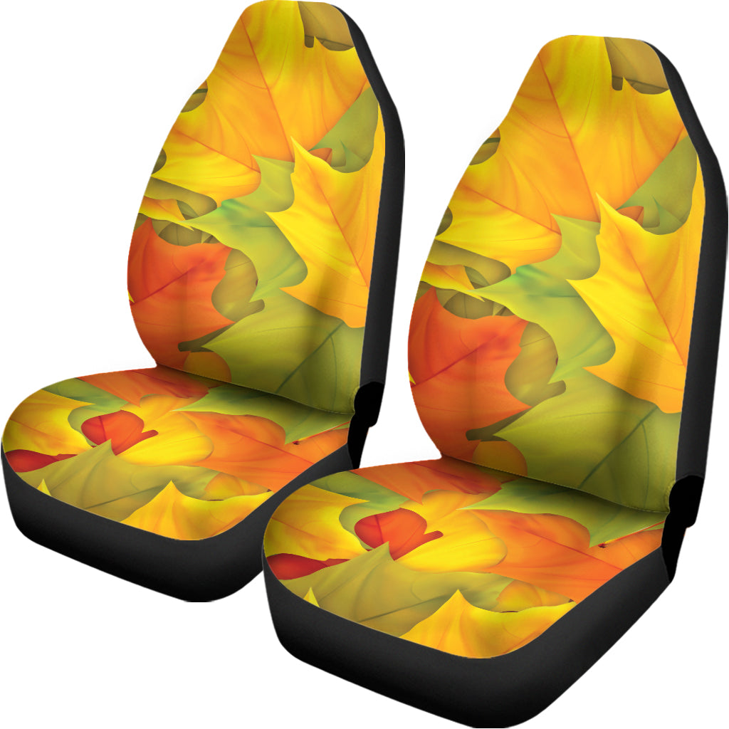 Fall Autumn Maple Leaves Print Universal Fit Car Seat Covers