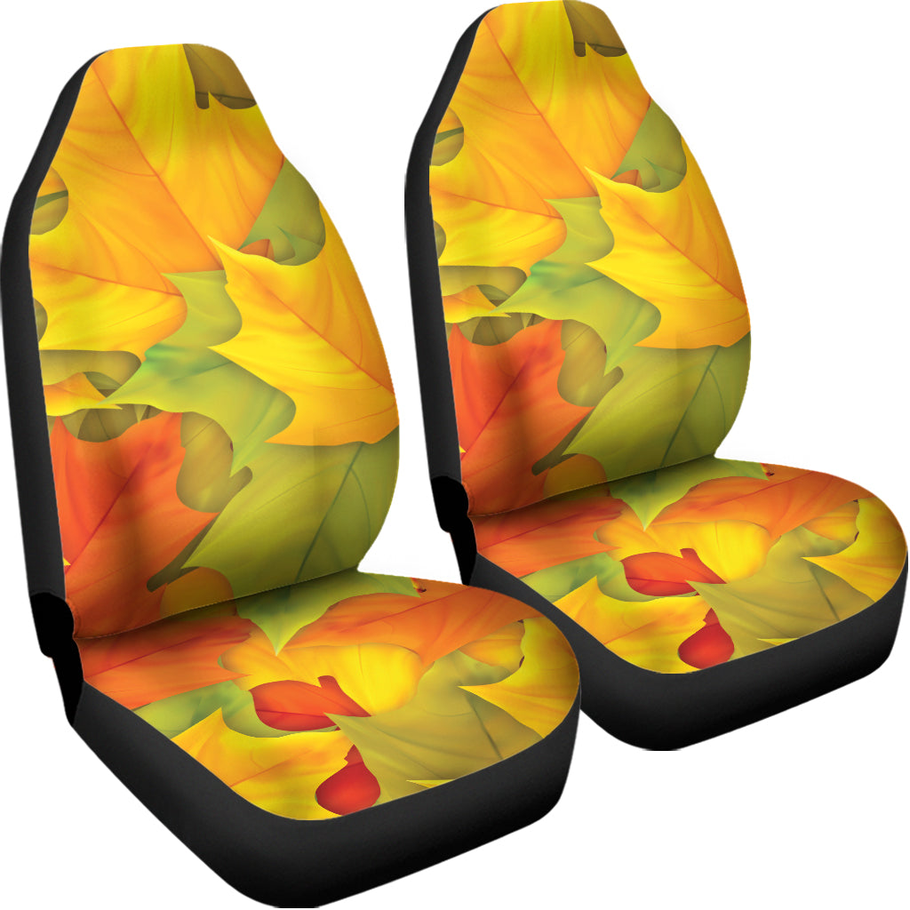 Fall Autumn Maple Leaves Print Universal Fit Car Seat Covers