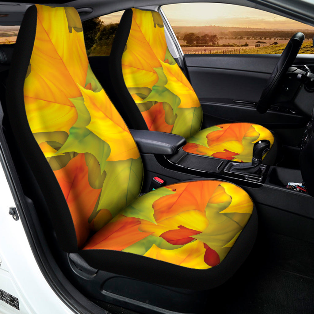 Fall Autumn Maple Leaves Print Universal Fit Car Seat Covers