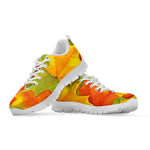 Fall Autumn Maple Leaves Print White Sneakers