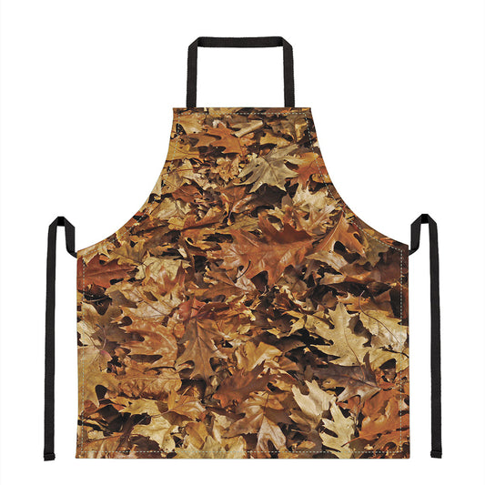 Fall Leaves Hunting Camouflage Print Apron