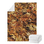 Fall Leaves Hunting Camouflage Print Blanket
