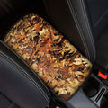 Fall Leaves Hunting Camouflage Print Car Center Console Cover