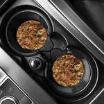 Fall Leaves Hunting Camouflage Print Car Coasters
