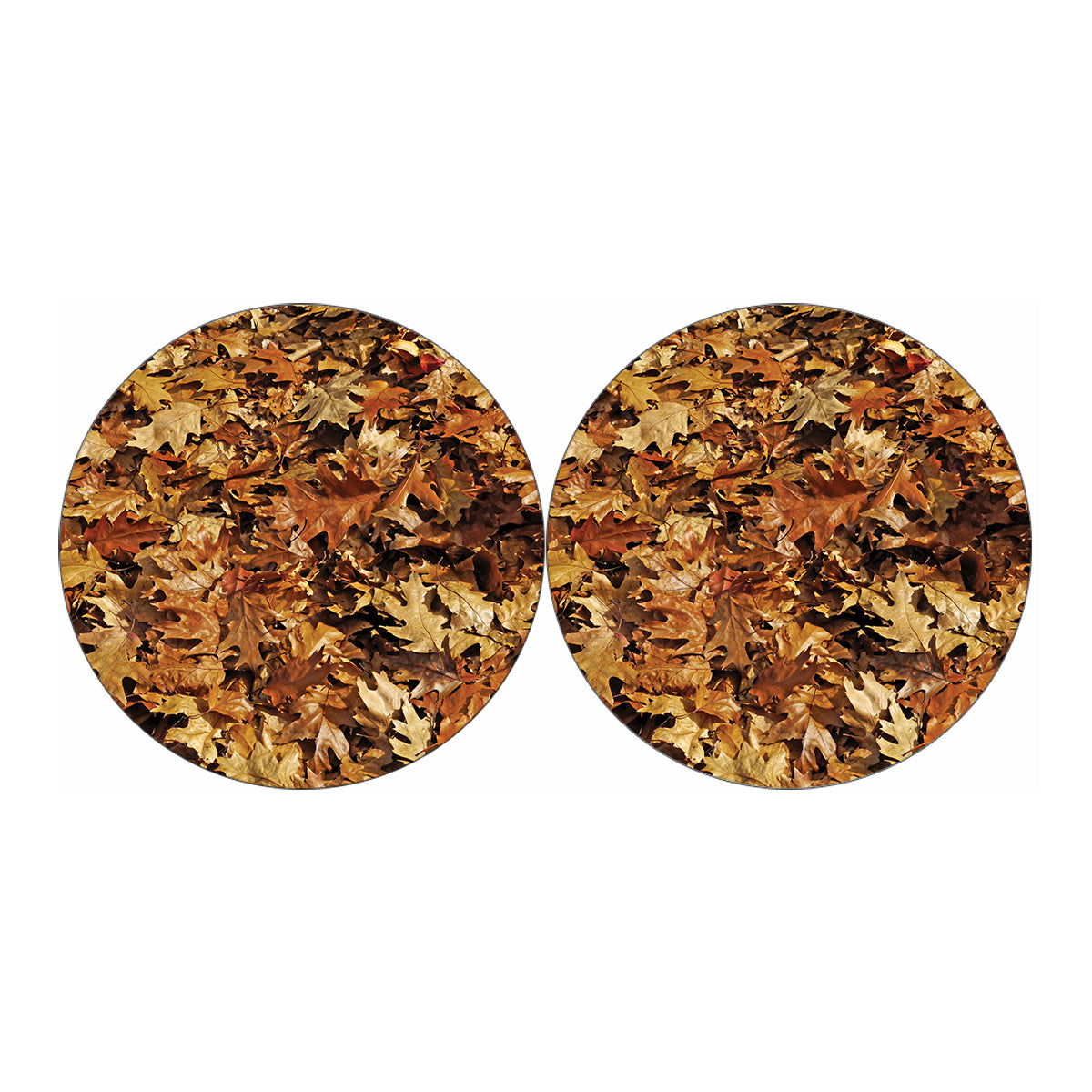 Fall Leaves Hunting Camouflage Print Car Coasters