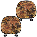 Fall Leaves Hunting Camouflage Print Car Headrest Covers