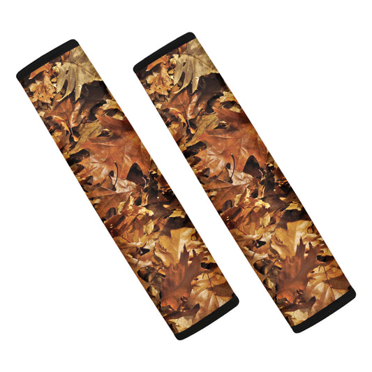 Fall Leaves Hunting Camouflage Print Car Seat Belt Covers