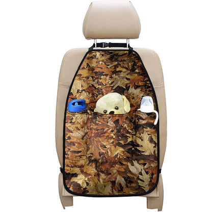 Fall Leaves Hunting Camouflage Print Car Seat Organizers