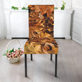 Fall Leaves Hunting Camouflage Print Dining Chair Slipcover