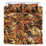 Fall Leaves Hunting Camouflage Print Duvet Cover Bedding Set
