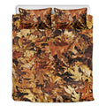 Fall Leaves Hunting Camouflage Print Duvet Cover Bedding Set