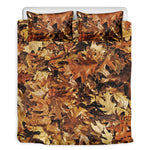 Fall Leaves Hunting Camouflage Print Duvet Cover Bedding Set