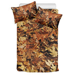 Fall Leaves Hunting Camouflage Print Duvet Cover Bedding Set