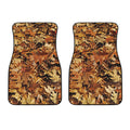 Fall Leaves Hunting Camouflage Print Front Car Floor Mats