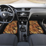 Fall Leaves Hunting Camouflage Print Front Car Floor Mats