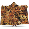 Fall Leaves Hunting Camouflage Print Hooded Blanket