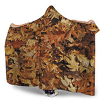 Fall Leaves Hunting Camouflage Print Hooded Blanket